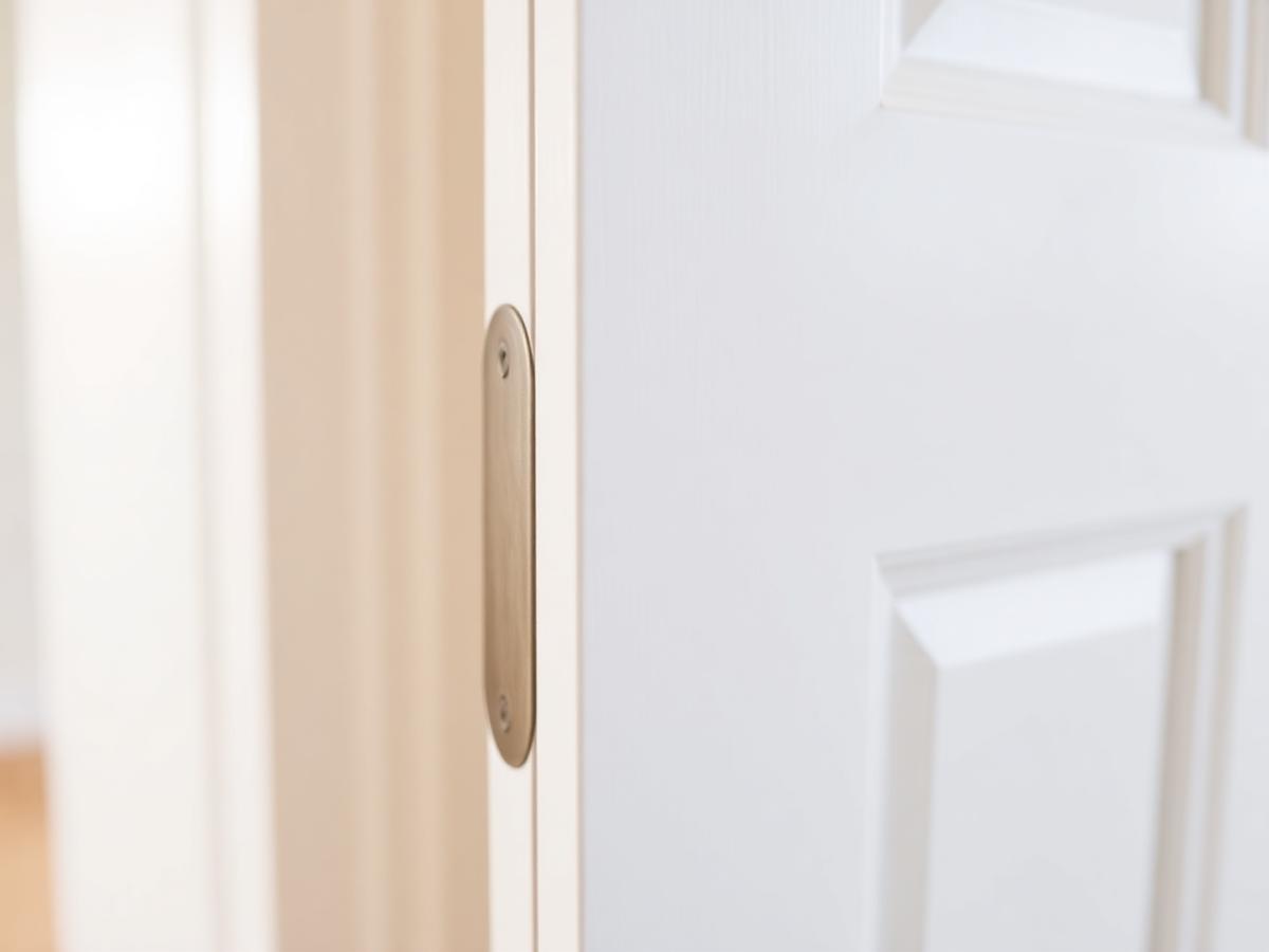 Internal door sitting unevenly within its frame